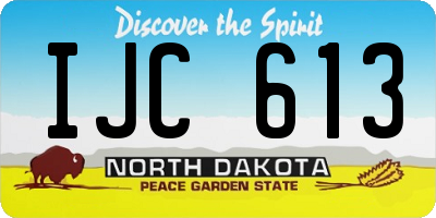 ND license plate IJC613