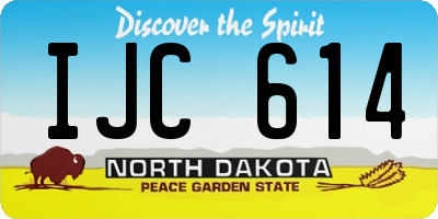 ND license plate IJC614