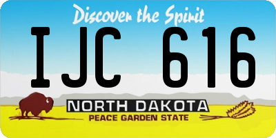 ND license plate IJC616