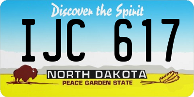 ND license plate IJC617