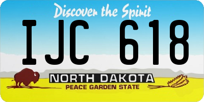 ND license plate IJC618