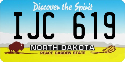 ND license plate IJC619