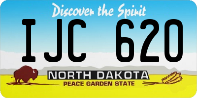 ND license plate IJC620