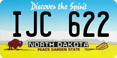 ND license plate IJC622