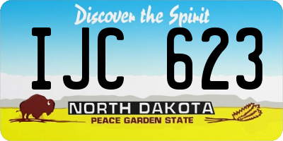 ND license plate IJC623