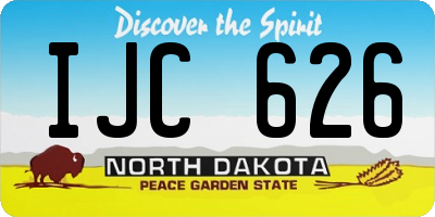 ND license plate IJC626