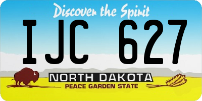 ND license plate IJC627