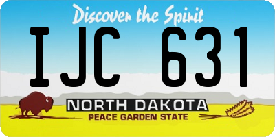 ND license plate IJC631