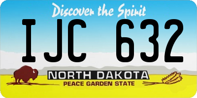 ND license plate IJC632