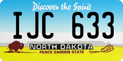 ND license plate IJC633