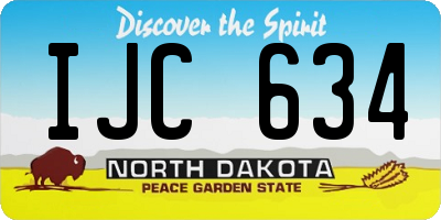 ND license plate IJC634