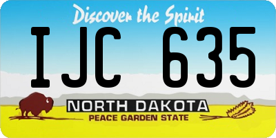 ND license plate IJC635