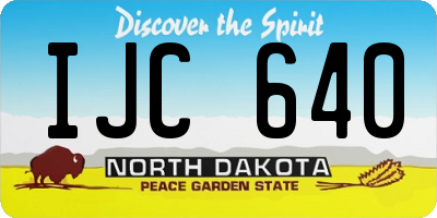 ND license plate IJC640