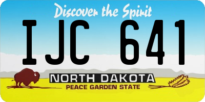 ND license plate IJC641