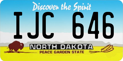 ND license plate IJC646