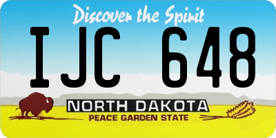 ND license plate IJC648