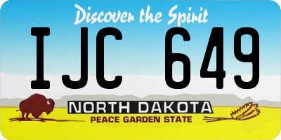 ND license plate IJC649
