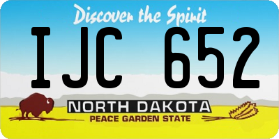 ND license plate IJC652