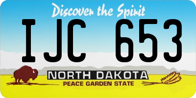 ND license plate IJC653