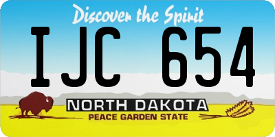 ND license plate IJC654