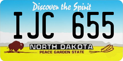 ND license plate IJC655