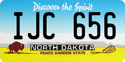 ND license plate IJC656