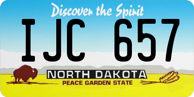 ND license plate IJC657