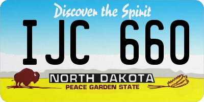 ND license plate IJC660