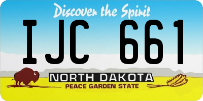 ND license plate IJC661