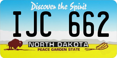 ND license plate IJC662