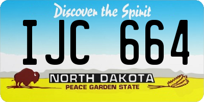 ND license plate IJC664