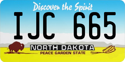 ND license plate IJC665