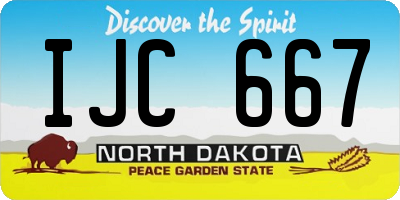 ND license plate IJC667