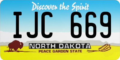 ND license plate IJC669