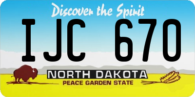 ND license plate IJC670