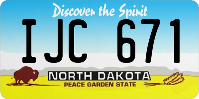 ND license plate IJC671