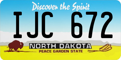 ND license plate IJC672