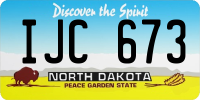 ND license plate IJC673