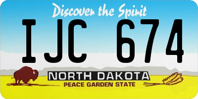 ND license plate IJC674