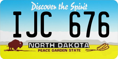 ND license plate IJC676