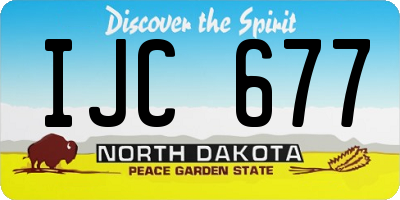 ND license plate IJC677