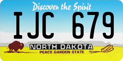 ND license plate IJC679