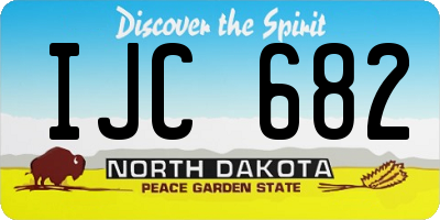 ND license plate IJC682