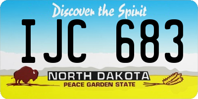 ND license plate IJC683