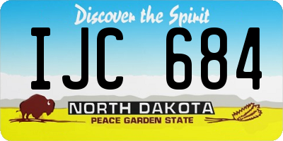 ND license plate IJC684
