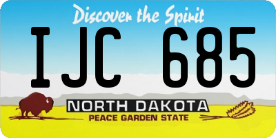 ND license plate IJC685