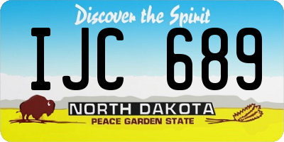 ND license plate IJC689