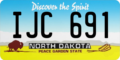 ND license plate IJC691