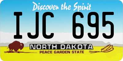 ND license plate IJC695