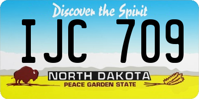 ND license plate IJC709